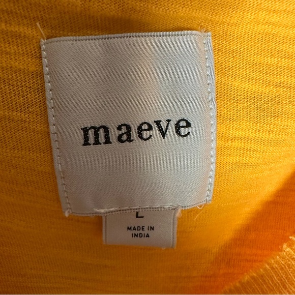 Anthropologie MAEVE ☀️ The Caitlin Embroidered Sea Horse Orange Boxy Tee - Picture 6 of 8